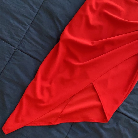 Red Slit Dress - Picture 2 of 3